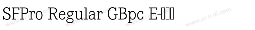 SFPro Regular GBpc E字体转换
